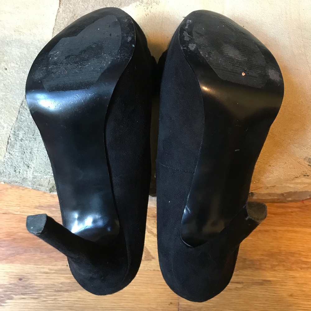 Guess Peep Toe Suede Heels with Bow Size 6 - Picture 6 of 8